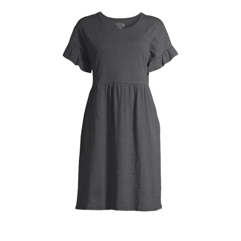 NWT Time and Tru Gray Babydoll Dress